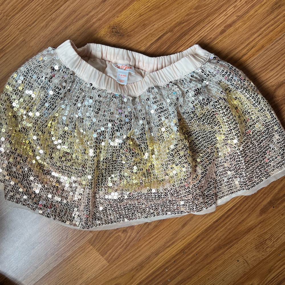 Cat and Jack Girls Sequined Skirt